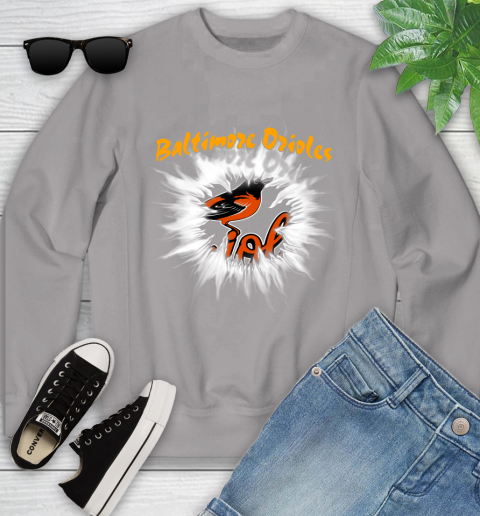 Baltimore Orioles MLB Baseball Adoring Fan Rip Sports Youth Sweatshirt 3