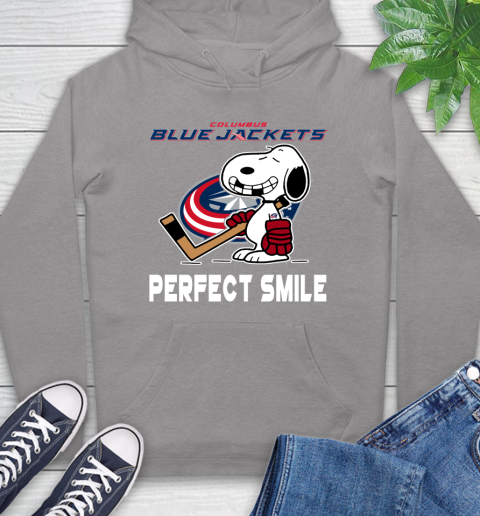 NHL Columbus Blue Jackets Snoopy Perfect Smile The Peanuts Movie Hockey T Shirt Hoodie 6