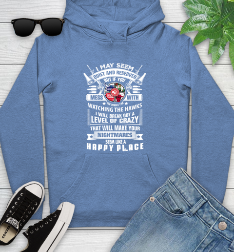 Atlanta Hawks NBA Basketball Don't Mess With Me While I'm Watching My Team Sports Youth Hoodie 13