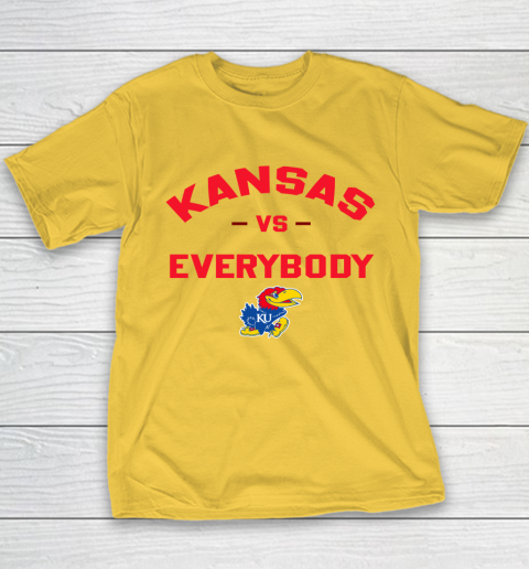 Kansas Jayhawks Vs Everybody Youth T-Shirt 4