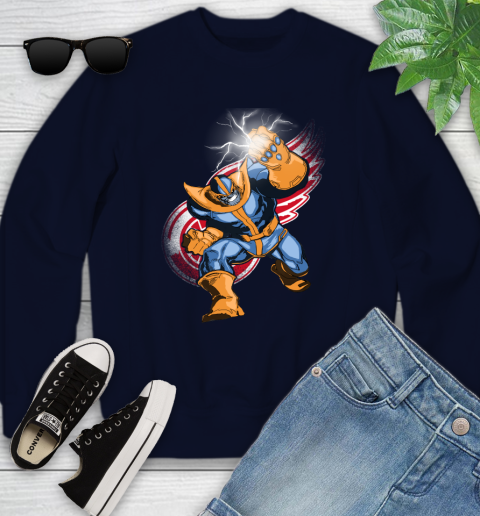 Detroit Red Wings NHL Hockey Thanos Avengers Infinity War Marvel Youth Sweatshirt 2