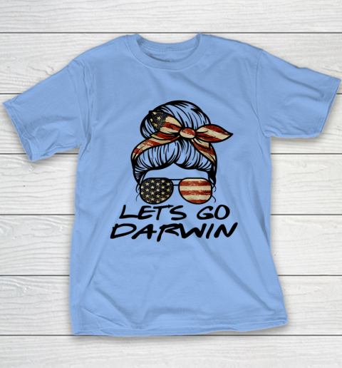Lets Go Darwin Us Flag Sarcastic Youth T-Shirt 5
