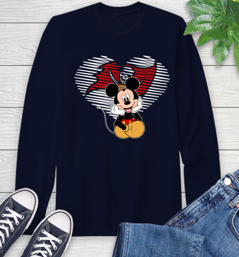 NFL Tampa Bay Buccaneers The Heart Mickey Mouse Disney Football T Shirt_000 Long Sleeve T-Shirt 3