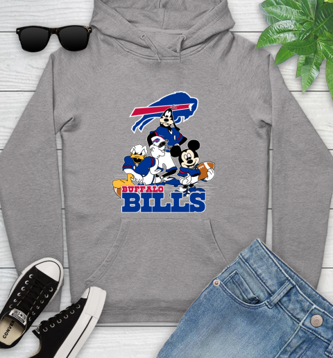 NFL Buffalo Bills Mickey Mouse Donald Duck Goofy Football Shirt Youth Hoodie 6