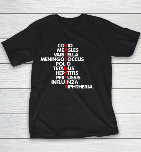 Vaccinated Crossword T Shirt Funny Nurse Vaccinated COVID Vaccines Saves Lives Youth T-Shirt
