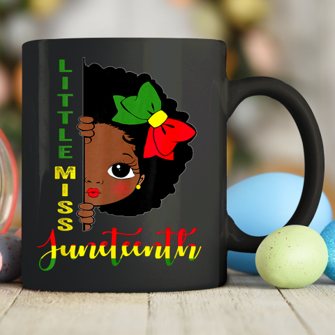 Black Girl, Women Shirt Little Miss Juneteenth Girl Toddler Black History Month Ceramic Mug 11oz