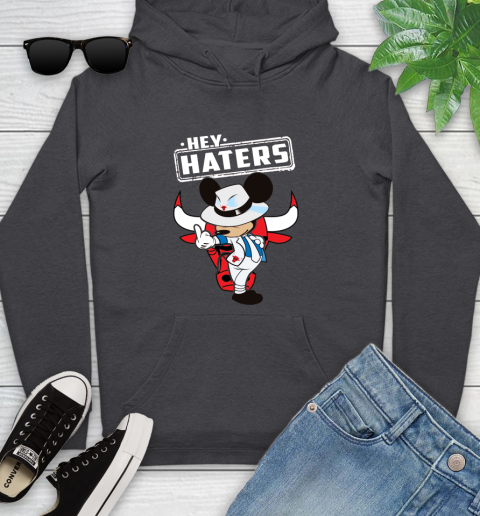 NBA Hey Haters Mickey Basketball Sports Chicago Bulls Youth Hoodie 8