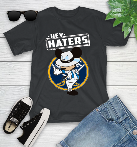 NHL Hey Haters Mickey Hockey Sports Buffalo Sabres Youth T-Shirt
