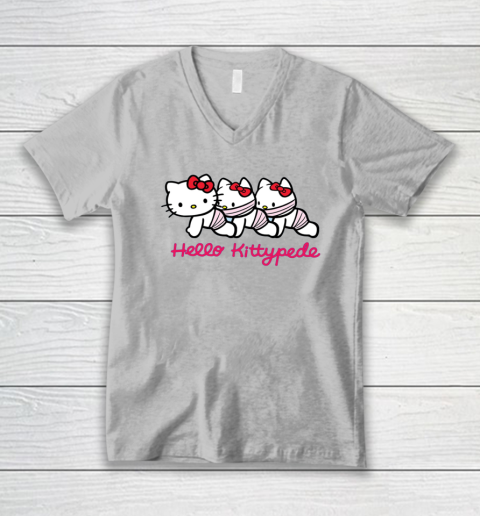 Hello Kittypede The Human Centipede V-Neck T-Shirt 2