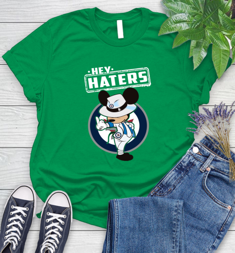 NHL Hey Haters Mickey Hockey Sports Winnipeg Jets Women's T-Shirt 9