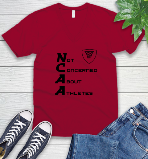 Not Concerned About Athletes V-Neck T-Shirt 5
