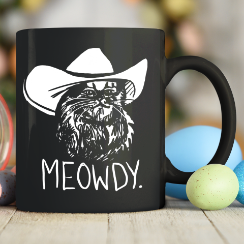 Meowdy Texas Cat Meme Ceramic Mug 11oz