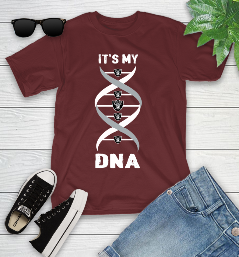 Oakland Raiders NFL Football It's My DNA Sports Youth T-Shirt 14