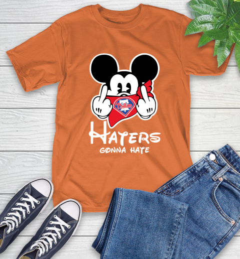 MLB Philadelphia Phillies Haters Gonna Hate Mickey Mouse Disney Baseball T Shirt_000 T-Shirt 4