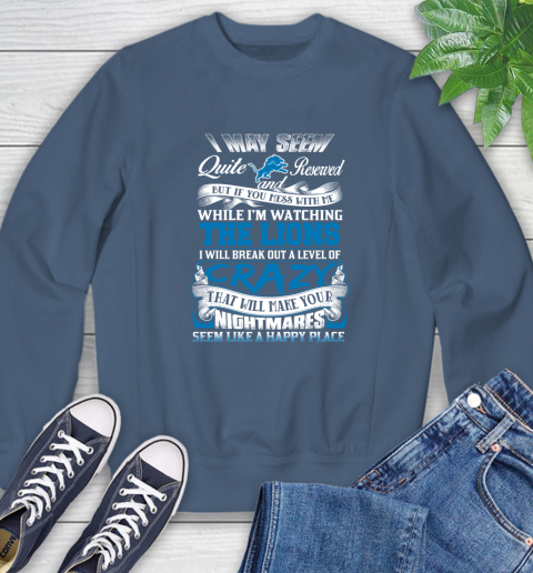Detroit Lions NFL Football Don't Mess With Me While I'm Watching My Team Sweatshirt 8