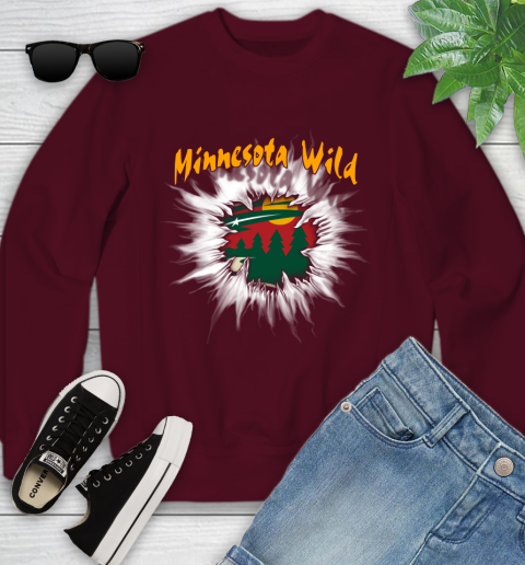 Minnesota Wild NHL Hockey Adoring Fan Rip Sports Youth Sweatshirt 4