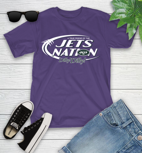 NFL A True Friend Of The New York Jets Dilly Dilly Football Sports Youth T-Shirt 3