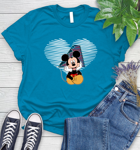 MLB Arizona Diamondbacks The Heart Mickey Mouse Disney Baseball T Shirt_000 Women's T-Shirt 10