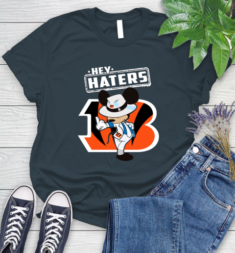NFL Hey Haters Mickey Football Sports Cincinnati Bengals Women's T-Shirt 11