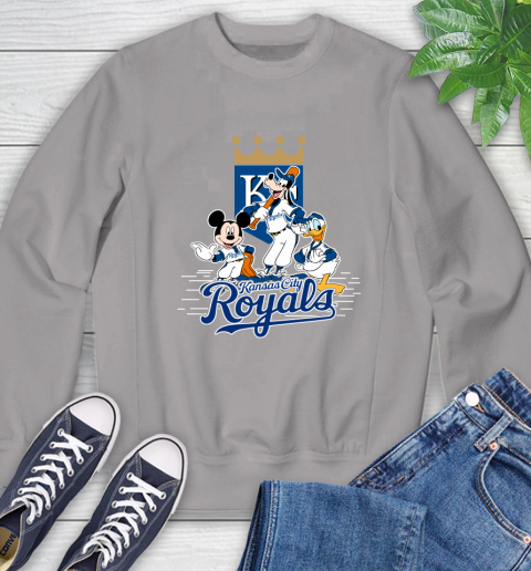 MLB Kansas City Royals Mickey Mouse Donald Duck Goofy Baseball T Shirt Sweatshirt 5