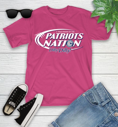 NFL A True Friend Of The New England Patriots Dilly Dilly Football Sports Youth T-Shirt 11