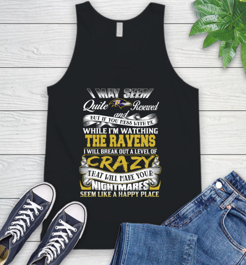 Baltimore Ravens NFL Football Don't Mess With Me While I'm Watching My Team Tank Top