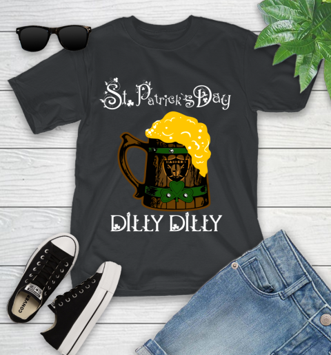 NFL Oakland Raiders St Patrick's Day Dilly Dilly Beer Football Sports Youth T-Shirt