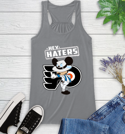 NHL Hey Haters Mickey Hockey Sports Philadelphia Flyers Racerback Tank 4