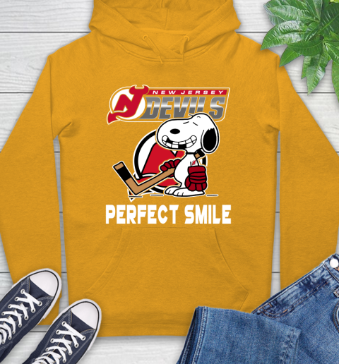 NHL New Jersey Devils Snoopy Perfect Smile The Peanuts Movie Hockey T Shirt Hoodie 2