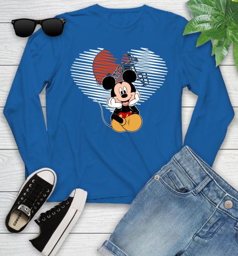 NFL Cleveland Browns The Heart Mickey Mouse Disney Football T Shirt_000 Youth Long Sleeve 10