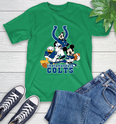 NFL Indianapolis Colts Mickey Mouse Donald Duck Goofy Football Shirt T-Shirt 7
