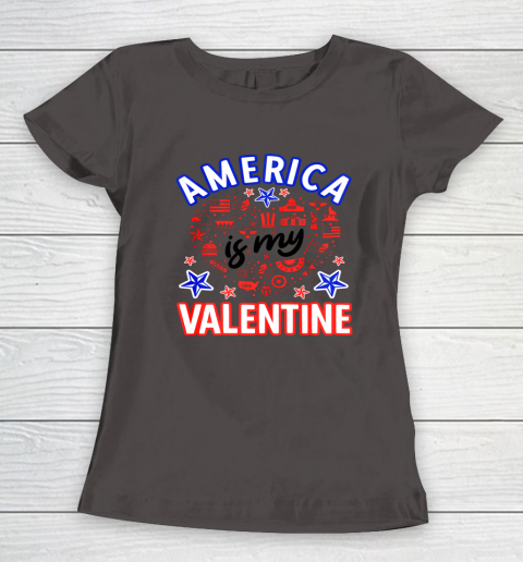 America is My Valentine Proud American Heart USA Women's T-Shirt 13