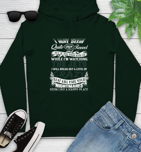 New York Jets NFL Football Don't Mess With Me While I'm Watching My Team Youth Hoodie 14