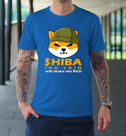 Shiba Will Make Me Rich Vintage Shiba Inu Coin Shiba Army T-Shirt 7