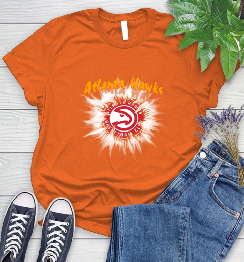 Atlanta Hawks NBA Basketball Rip Sports Women's T-Shirt 3