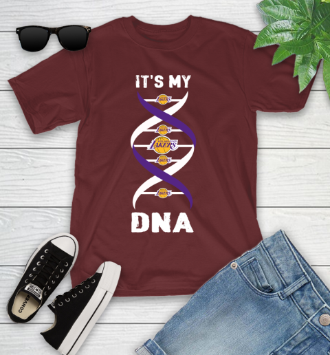 Los Angeles Lakers NBA Basketball It's My DNA Sports Youth T-Shirt 14