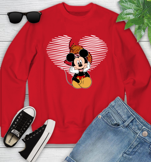 NHL Ottawa Senators The Heart Mickey Mouse Disney Hockey Youth Sweatshirt 8