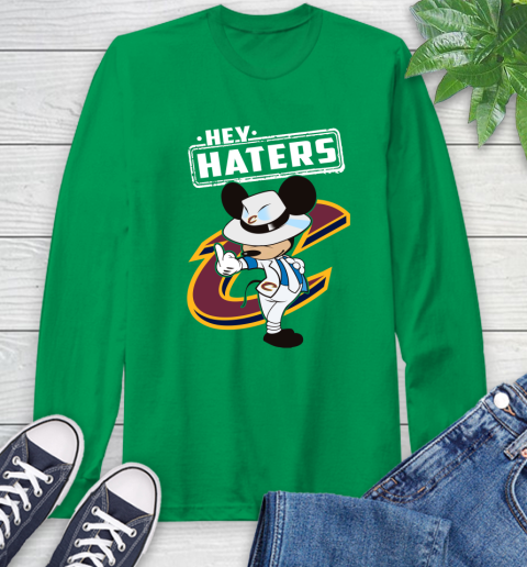 NBA Hey Haters Mickey Basketball Sports Cleveland Cavaliers Long Sleeve T-Shirt 8