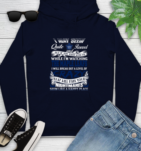 Toronto Maple Leafs NHL Hockey Don't Mess With Me While I'm Watching My Team Youth Hoodie 3