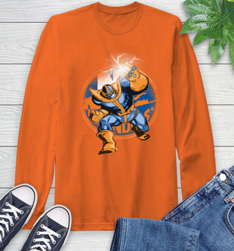 New York Islanders NHL Hockey Thanos Avengers Infinity War Marvel Long Sleeve T-Shirt 4
