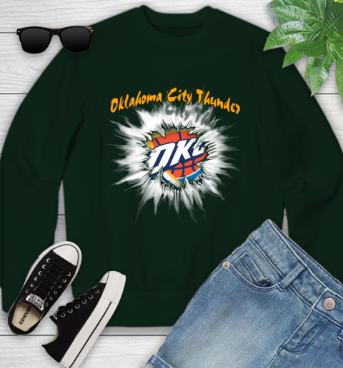 Oklahoma City Thunder NBA Basketball Rip Sports Youth Sweatshirt 9