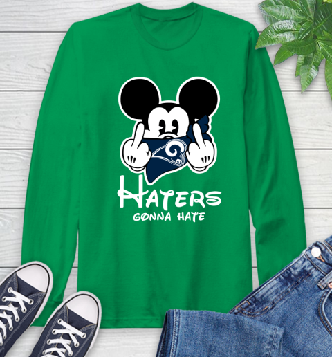 NFL Los Angeles Rams Haters Gonna Hate Mickey Mouse Disney Football T Shirt Long Sleeve T-Shirt 8