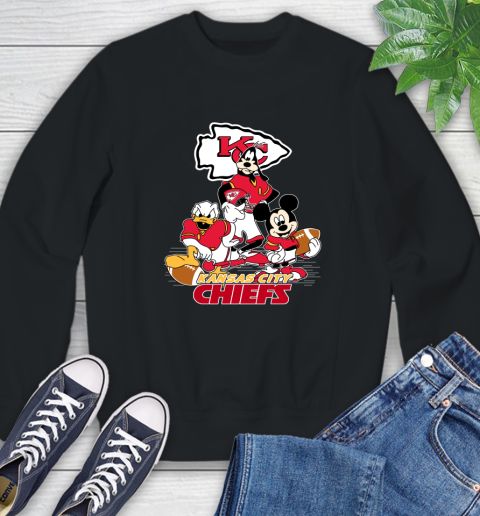 NFL Kansas City Chiefs Mickey Mouse Donald Duck Goofy Football Shirt Sweatshirt