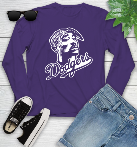 Tupac Dodgers Youth Long Sleeve 4