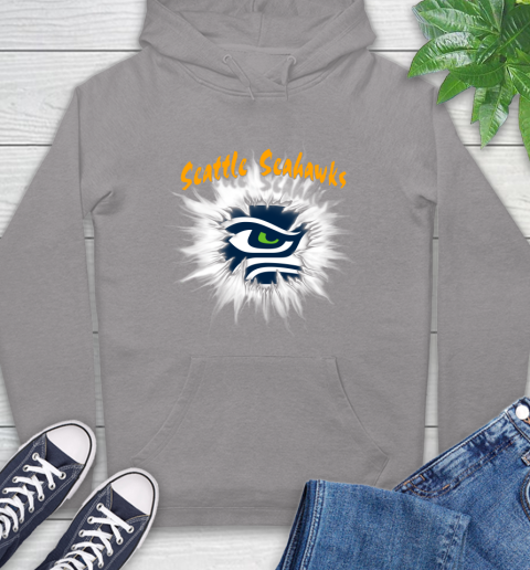 Seahawk shop ripped hoodie