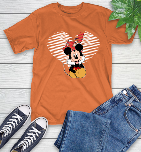 MLB Cleveland Indians The Heart Mickey Mouse Disney Baseball T Shirt_000 T-Shirt 4