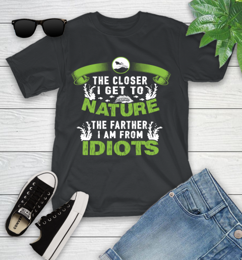The Closer I Get To Nature The Farther I Am From Idiots Scuba Diving Youth T-Shirt
