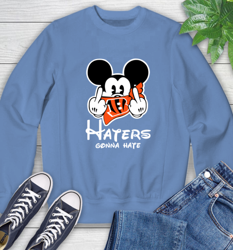 NFL Cincinnati Bengals Haters Gonna Hate Mickey Mouse Disney Football T Shirt_000 Sweatshirt 11