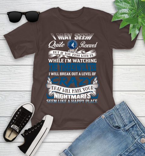 Minnesota Timberwolves NBA Basketball Don't Mess With Me While I'm Watching My Team Youth T-Shirt 7
