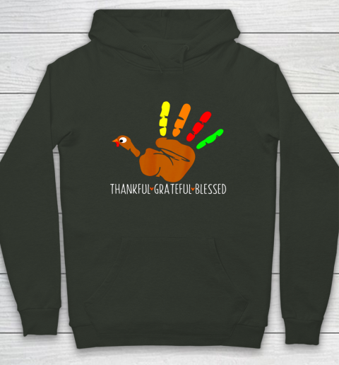 Thanksgiving Shirt Turkey Hand Print Funny Thanksgiving Day Hoodie 8